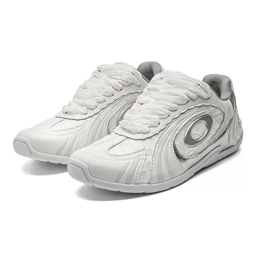 Zapatos retro versátiles con suela fina para entrenamiento alemán Blanco