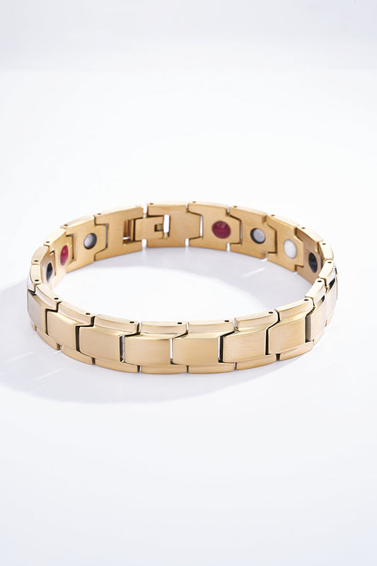 Pulsera de acero Talla Única Dorado