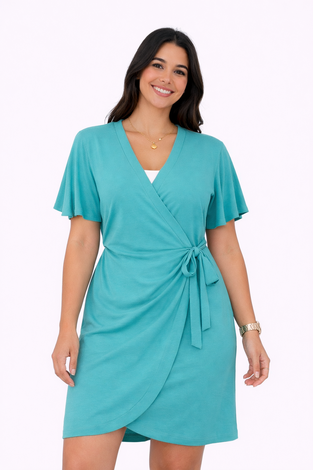 Vestido corto cruzado Milano