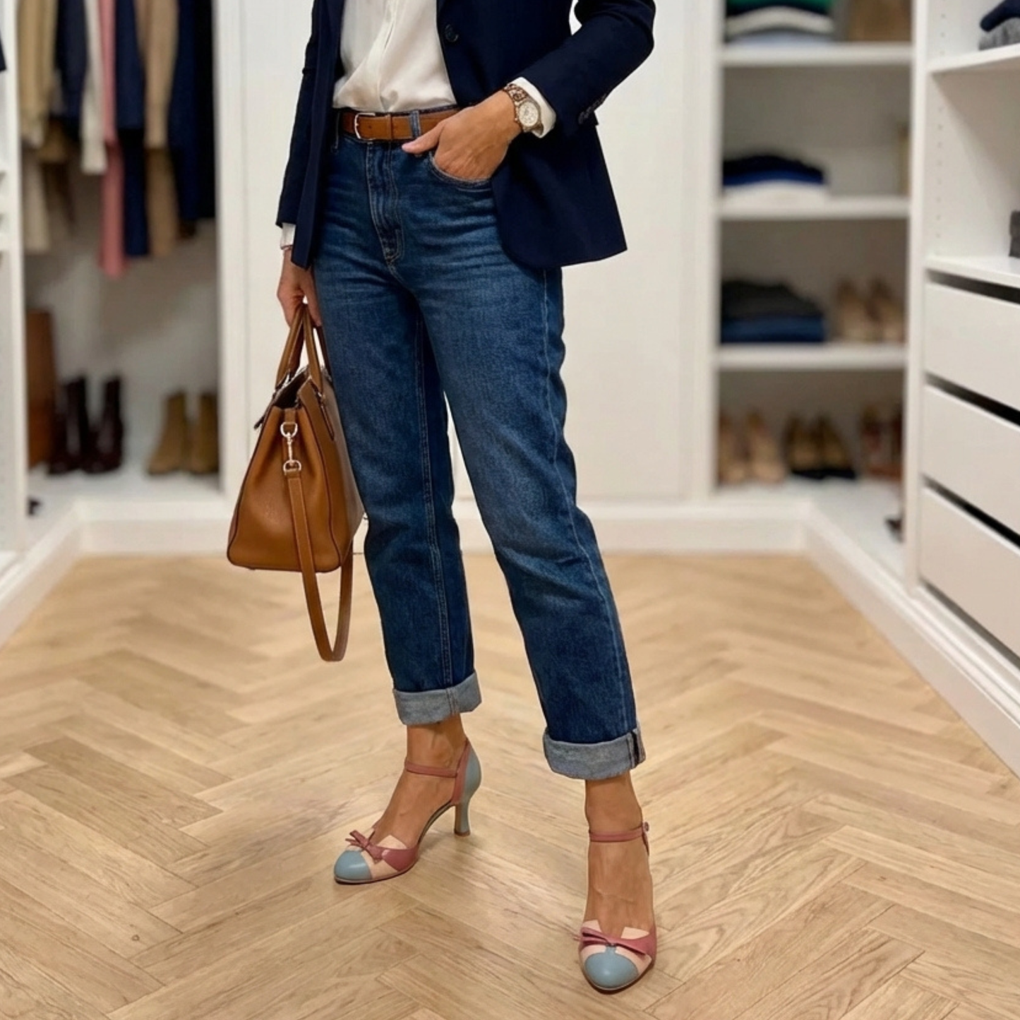 Kelira – Lazo bicolor en sandalias
