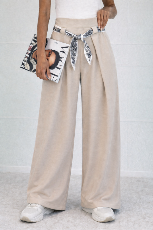 Pantalones globo Bandana Scuba Talla Única (38-46) Beige