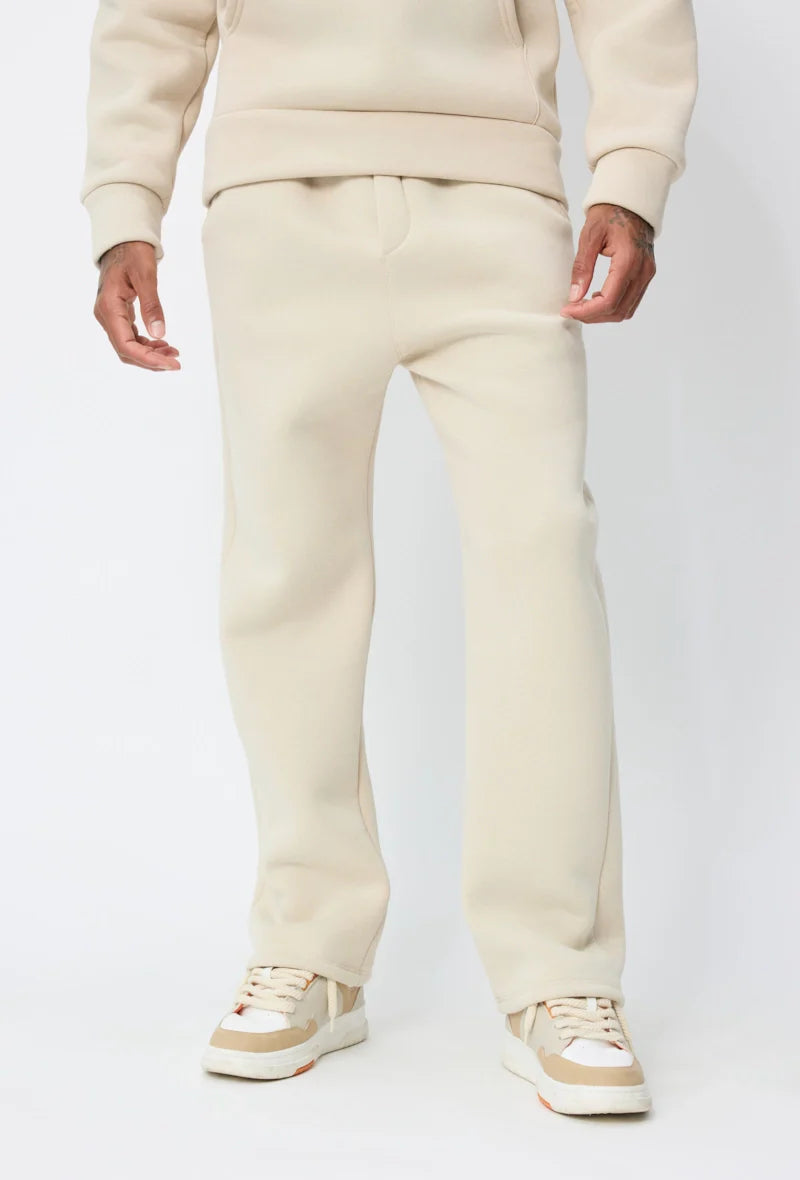 Pantalones de chándal lisos Beige