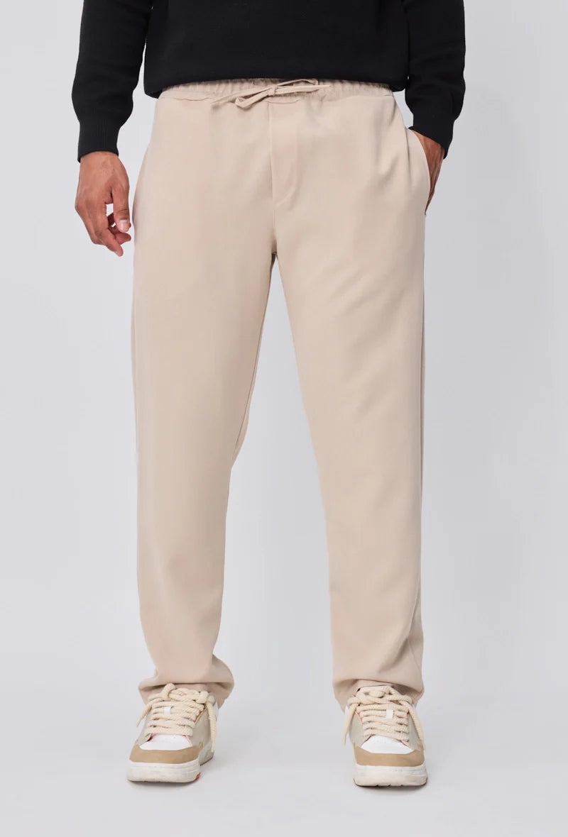 Pantalones lisos Beige