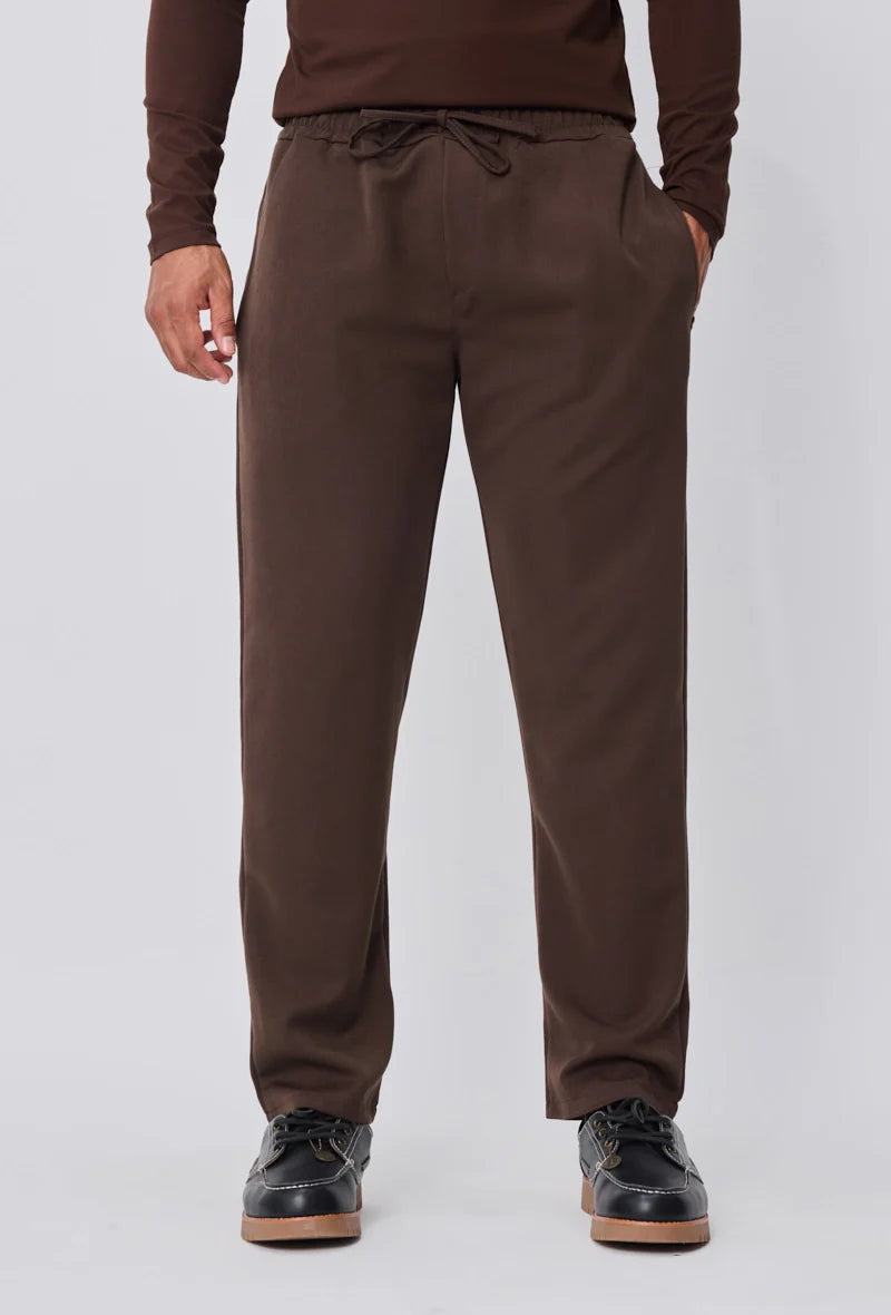 Pantalones lisos Marrón