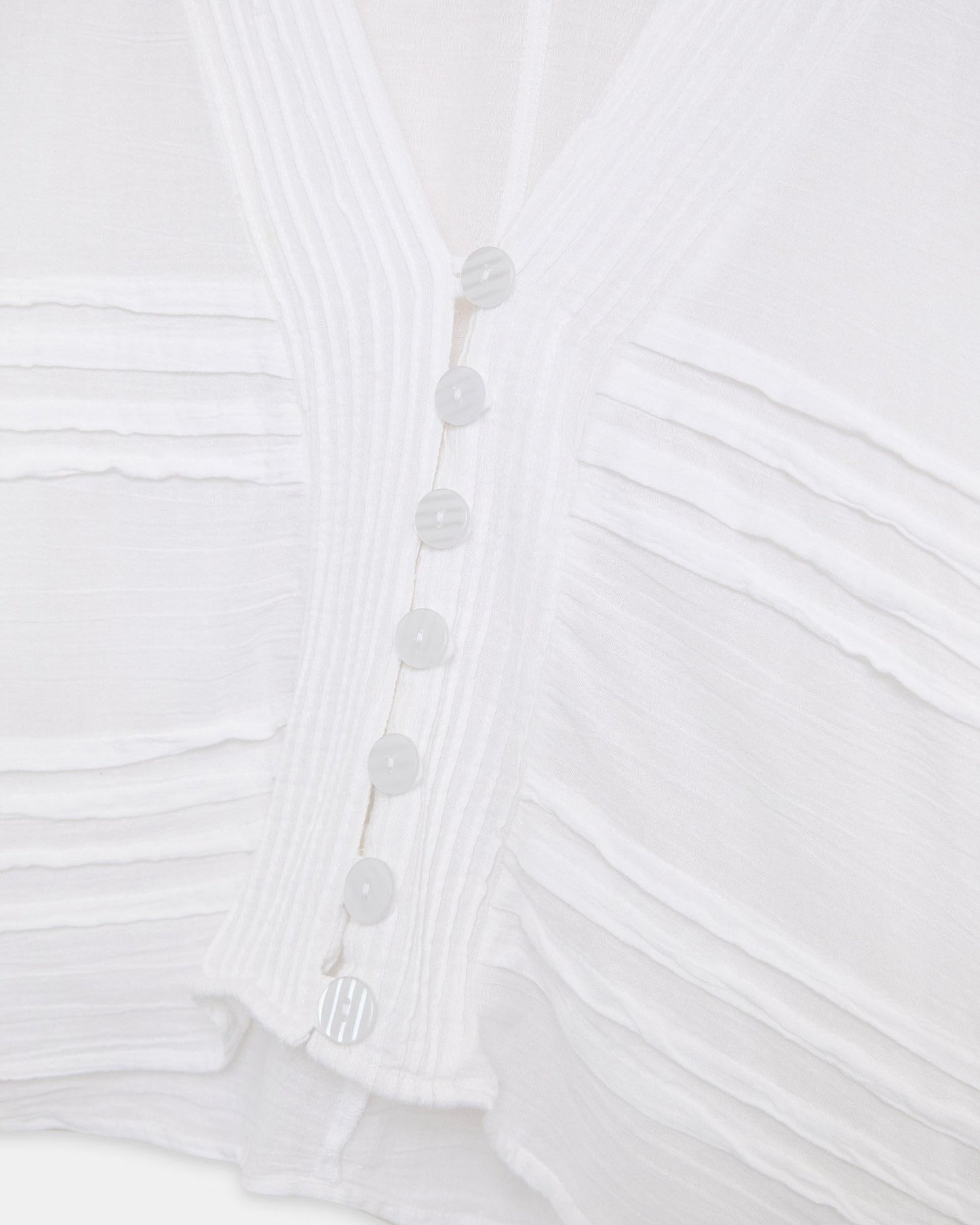 Blusa Pliegues Blanca
