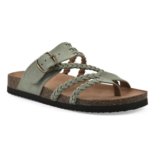 Selira – trenzadas de ante sandalias Verde
