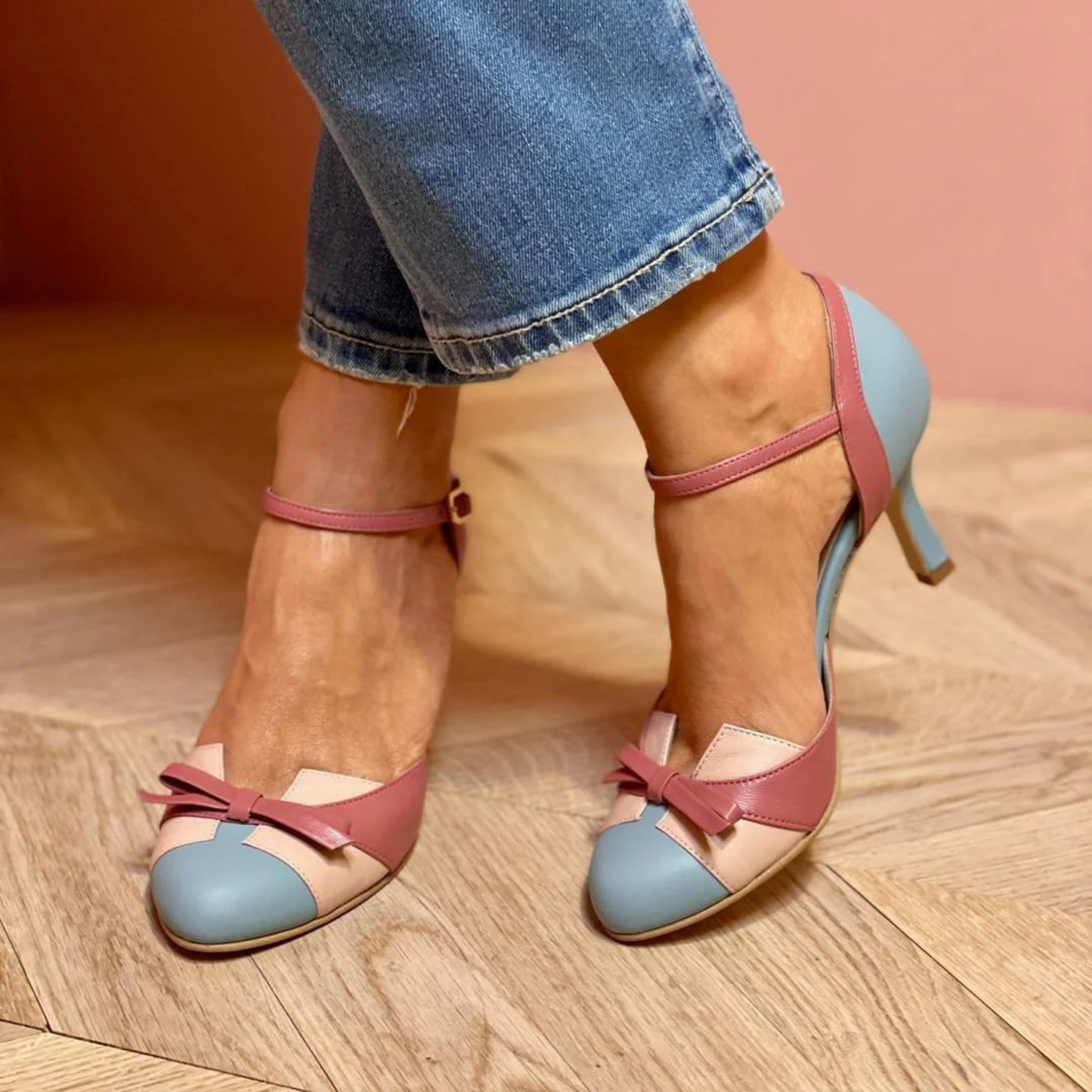 Kelira – sandalias con lazo bicolor