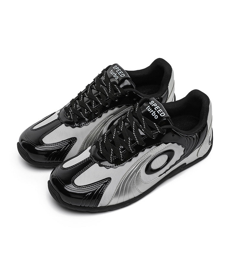 Zapatos retro versátiles con suela fina para entrenamiento alemán Negro