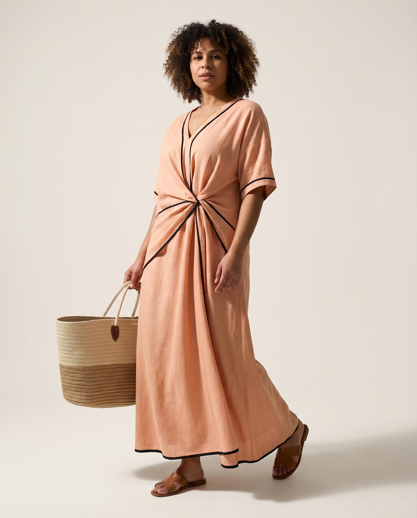 Sivora – Vestido midi de cintura definida