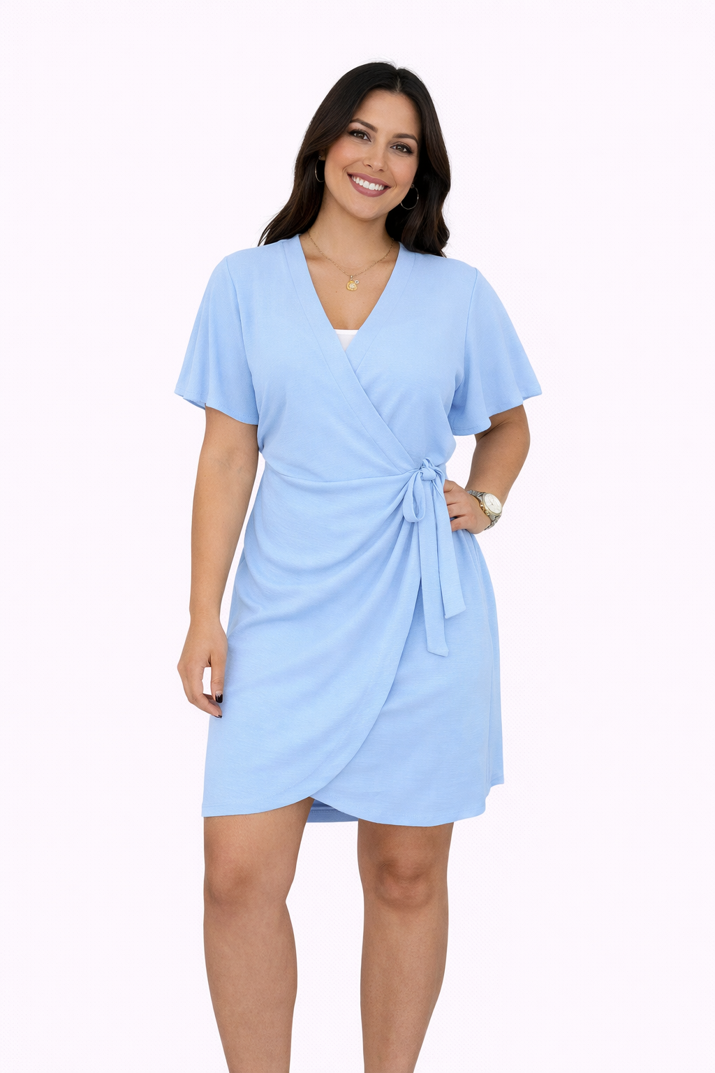 Vestido corto cruzado Milano