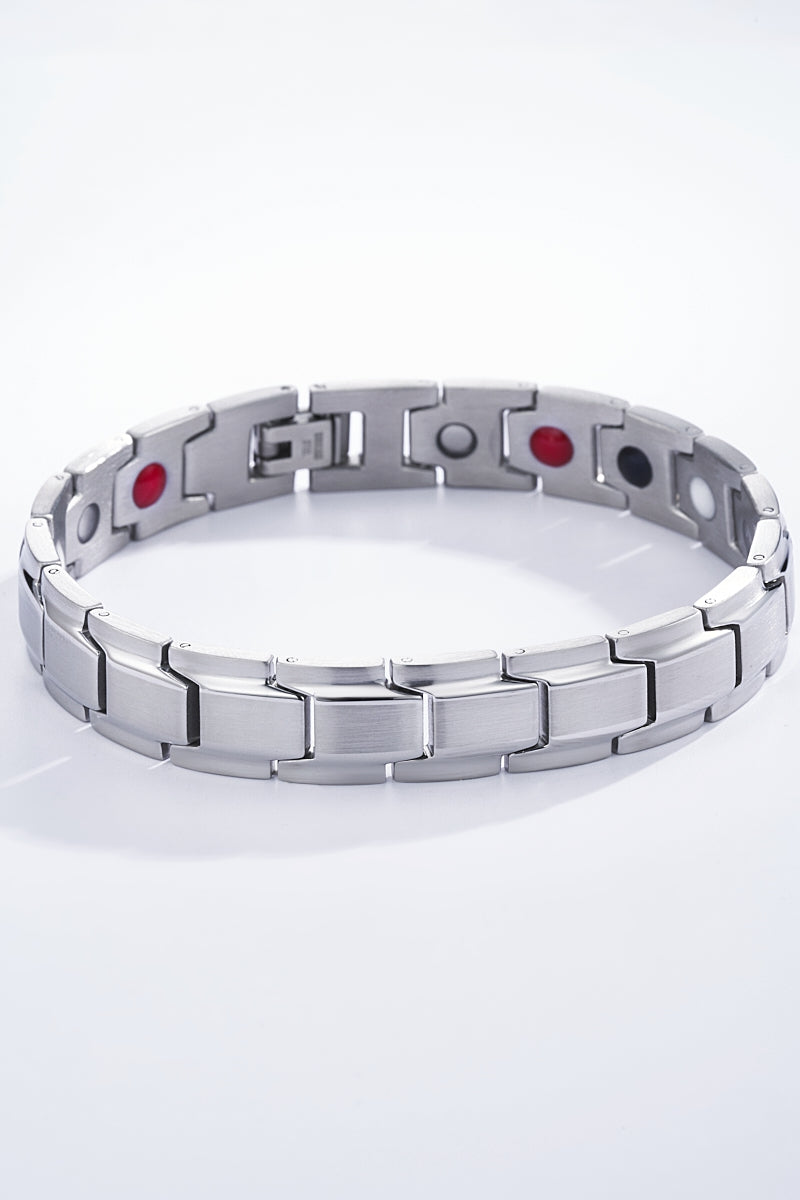 Pulsera de acero Talla Única Plateado