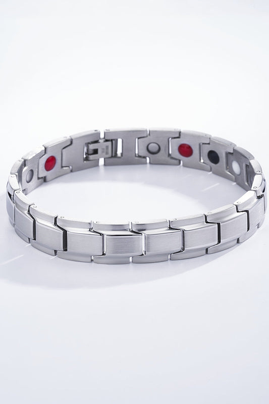 Pulsera de acero Talla Única Plateado