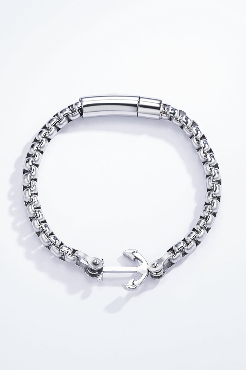 Pulsera de acero Talla Única Plateado