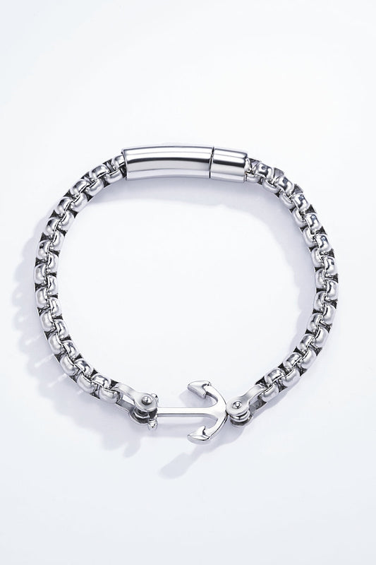 Pulsera de acero Talla Única Plateado