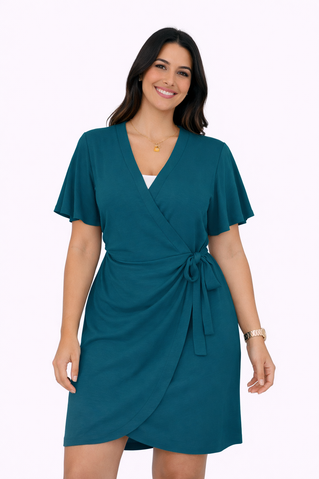 Vestido corto cruzado Milano