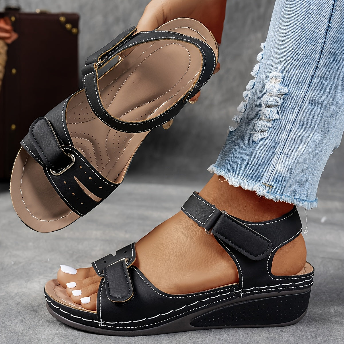 Mireva – Con contrafuerte de material vegano sandalias