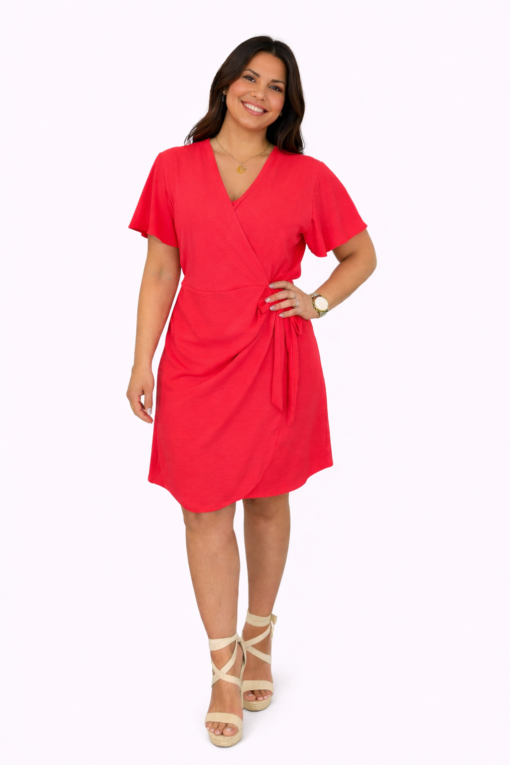 Vestido corto cruzado Milano