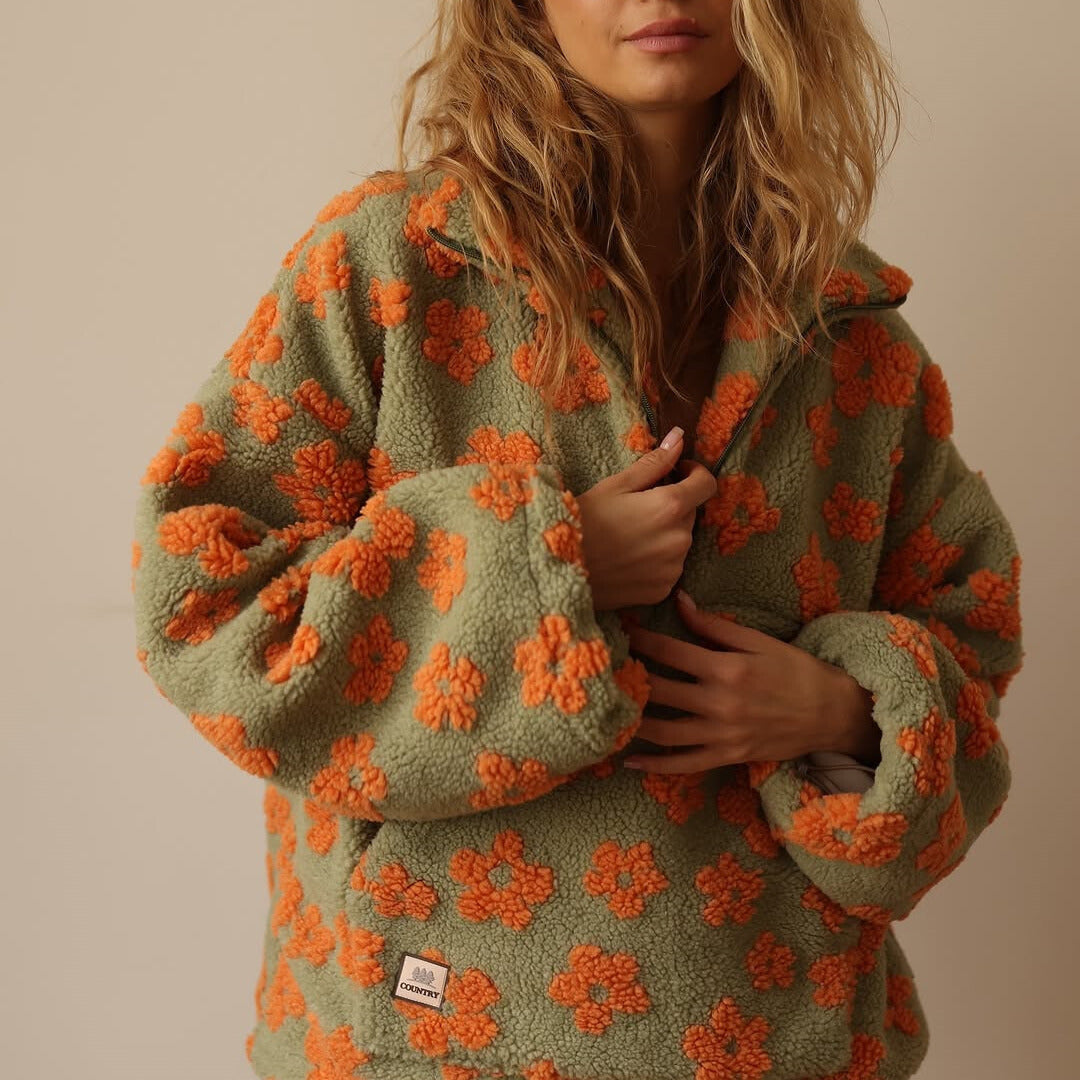 Avenli – suéter de polar con estampado floral