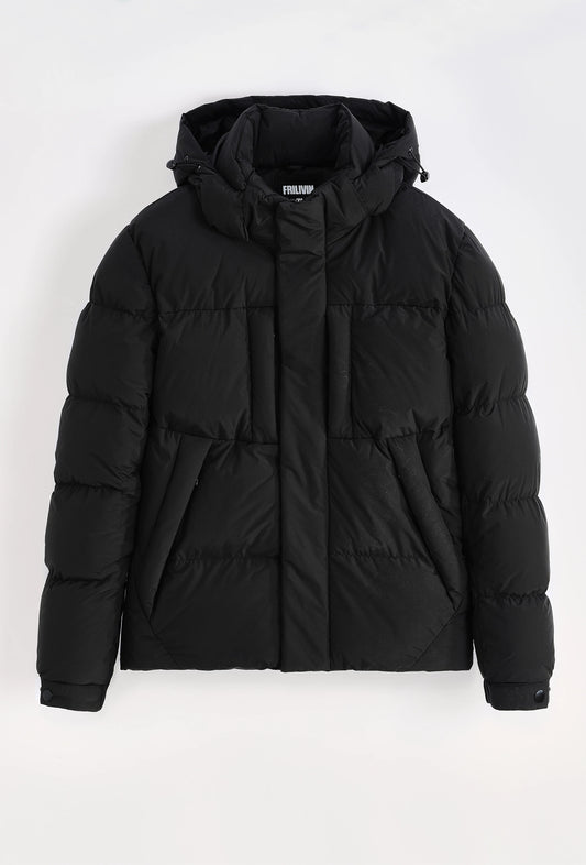 Chaqueta corta lisa Negro