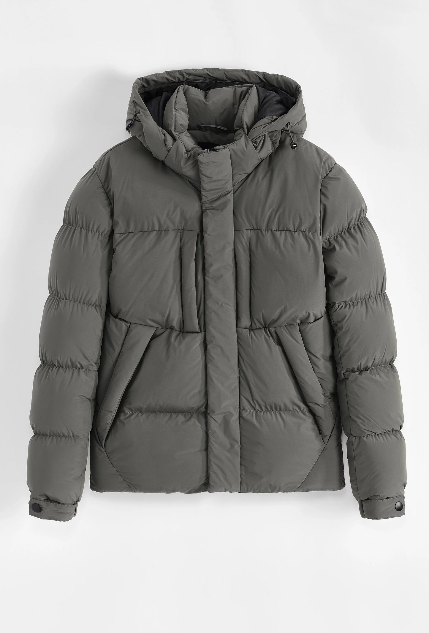 Chaqueta corta lisa Gris oscuro