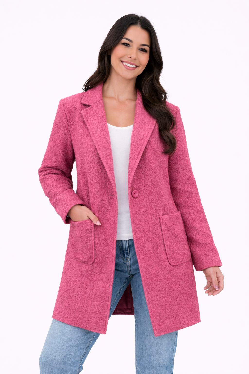 Abrigo Teddy Otoño Talla Única (38-46) Algodón de azúcar