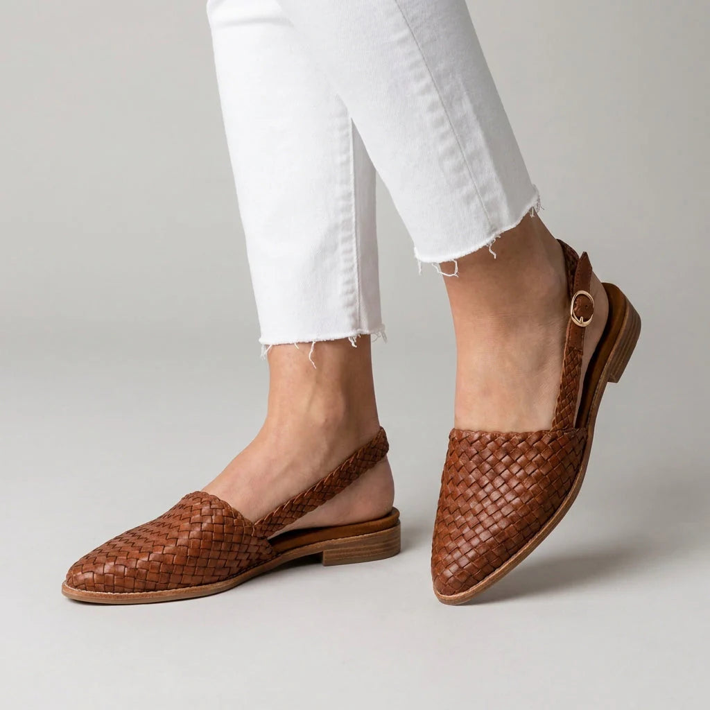 Nour Lopez | Mocasines de tiras entrelazadas