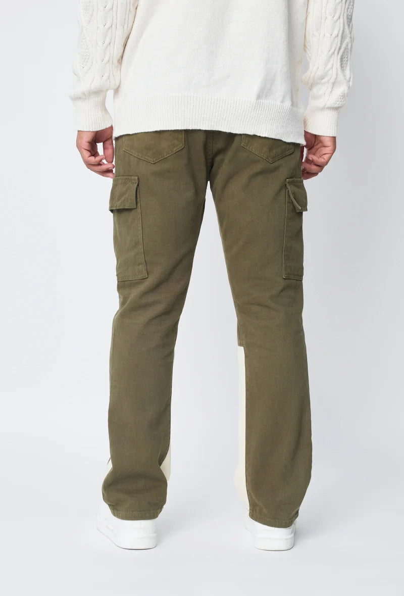 Pantalones cargo patchwork