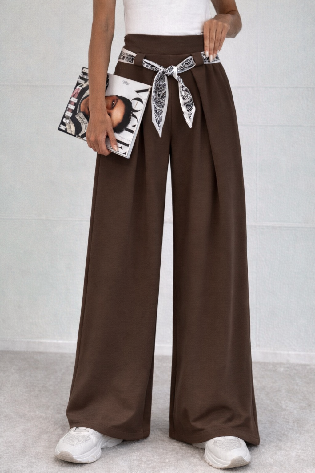 Pantalones globo Bandana Scuba Talla Única (38-46) Marrón