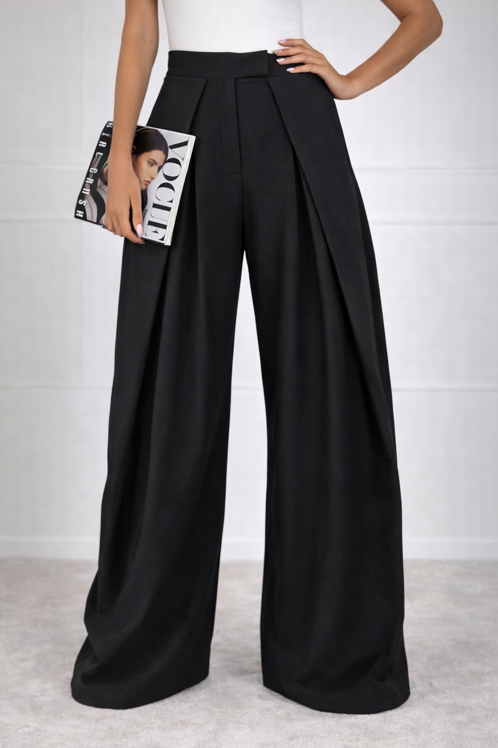 Pantalones ajustados tipo globo Negro