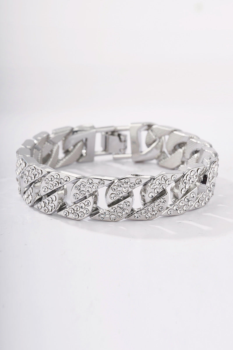 Pulsera de acero Talla Única Plateado