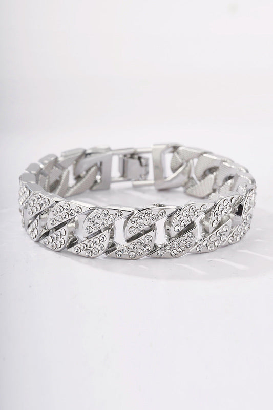 Pulsera de acero Talla Única Plateado