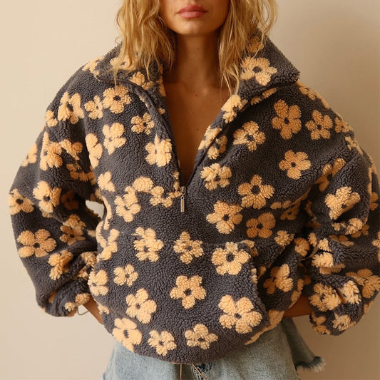 Avenli – suéter de polar con estampado floral