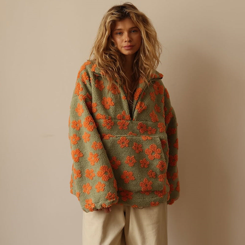 Avenli – suéter de polar con estampado floral