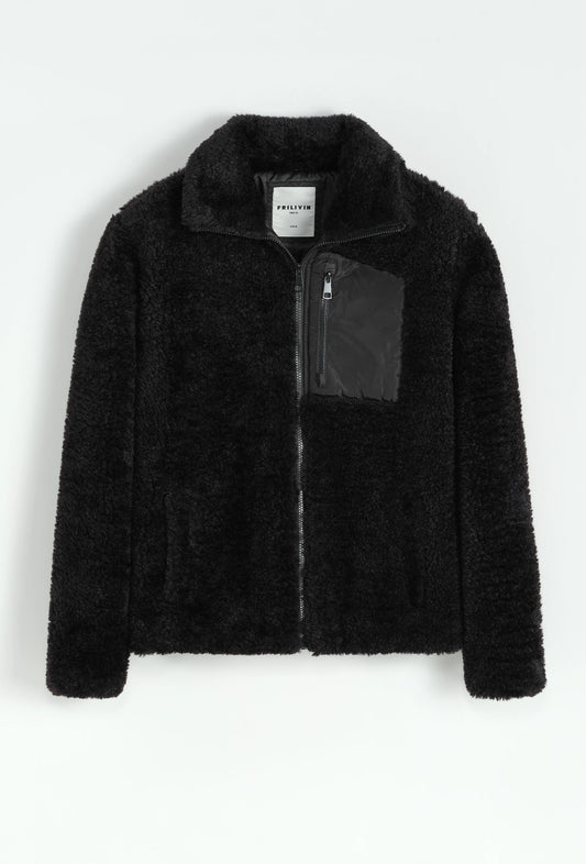 Chaqueta sin capucha Negro