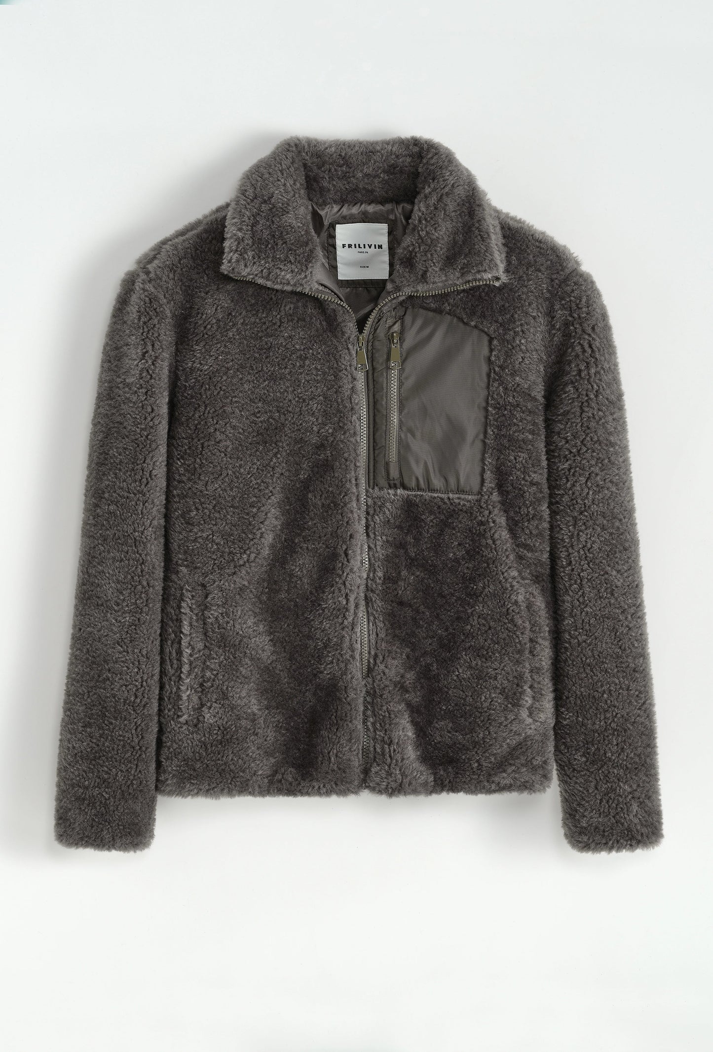 Chaqueta sin capucha Taupe