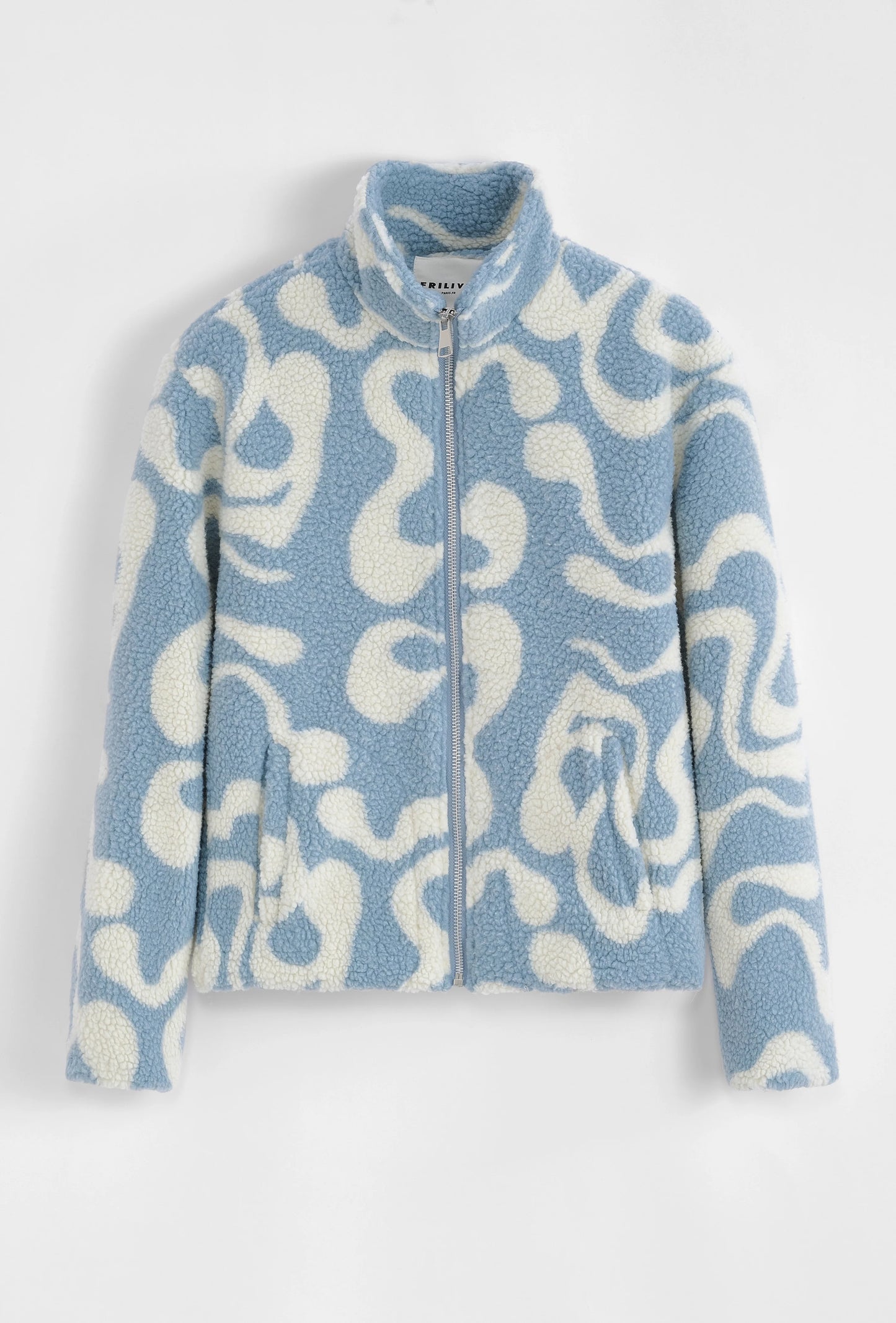 Chaqueta tipo peluche Azul