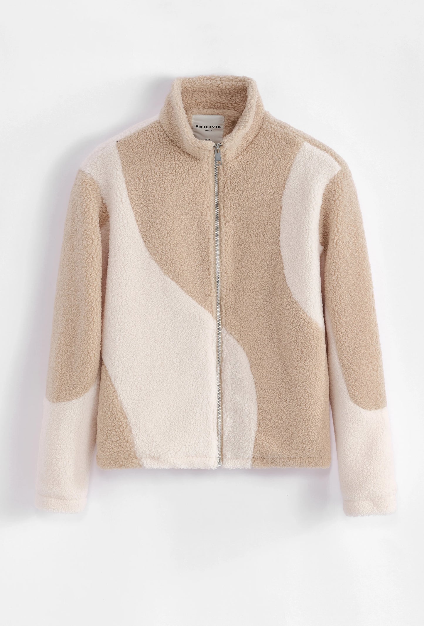 Chaqueta tipo peluche beige