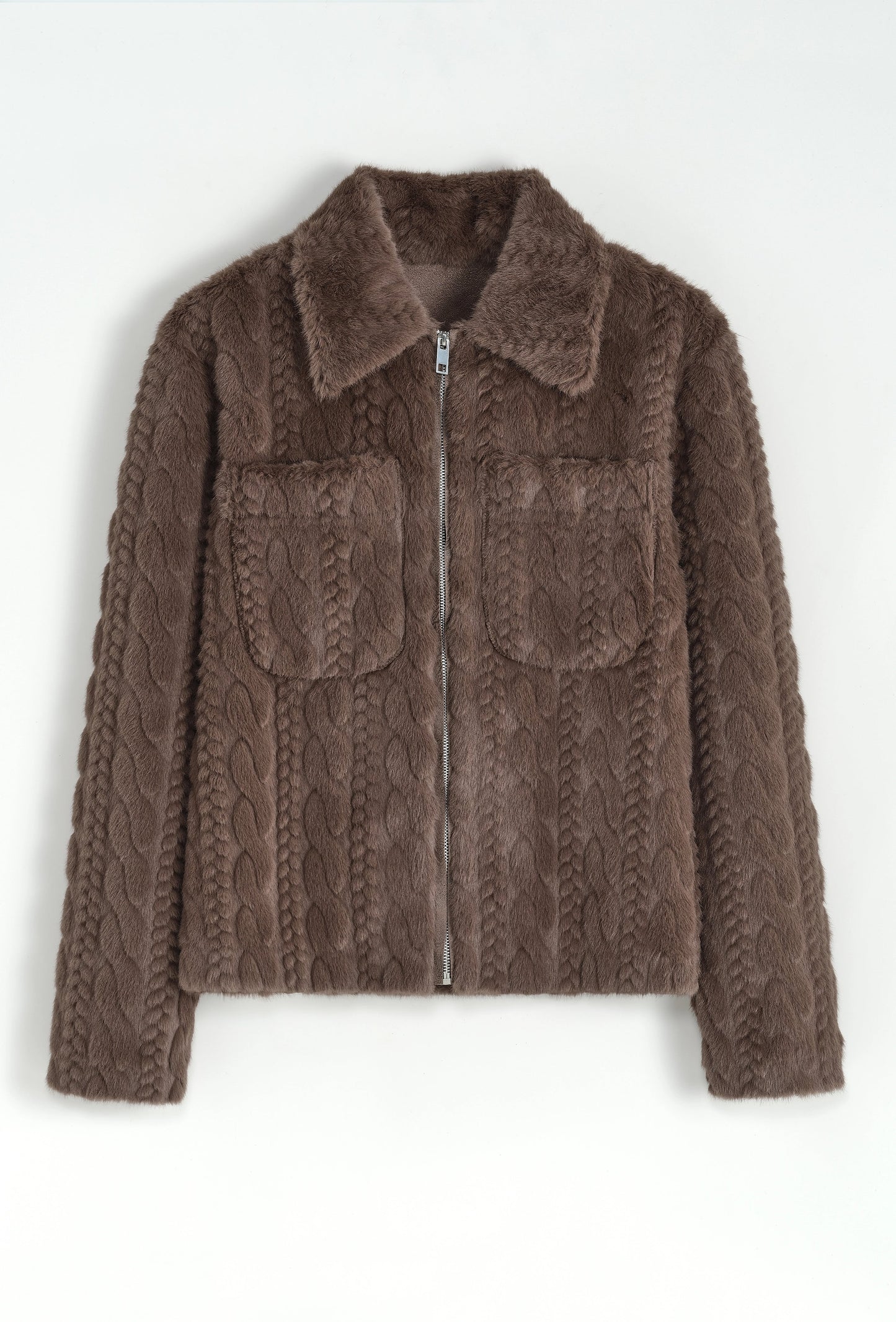 Chaqueta sin capucha Marrón