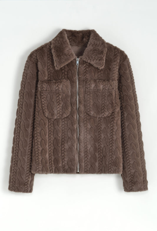 Chaqueta sin capucha Marrón