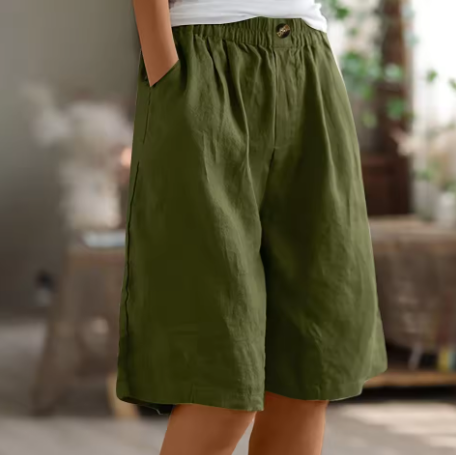 Mevira – Cintura elástica, tejido plano, pantalones cortos