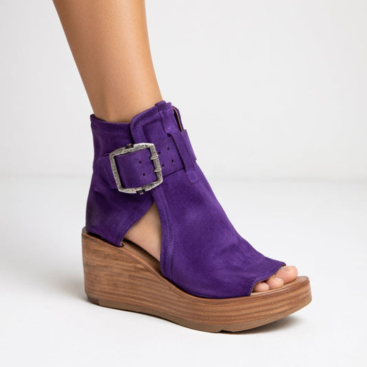 Mireli – Cuña abierta en botines de tobillo Morado
