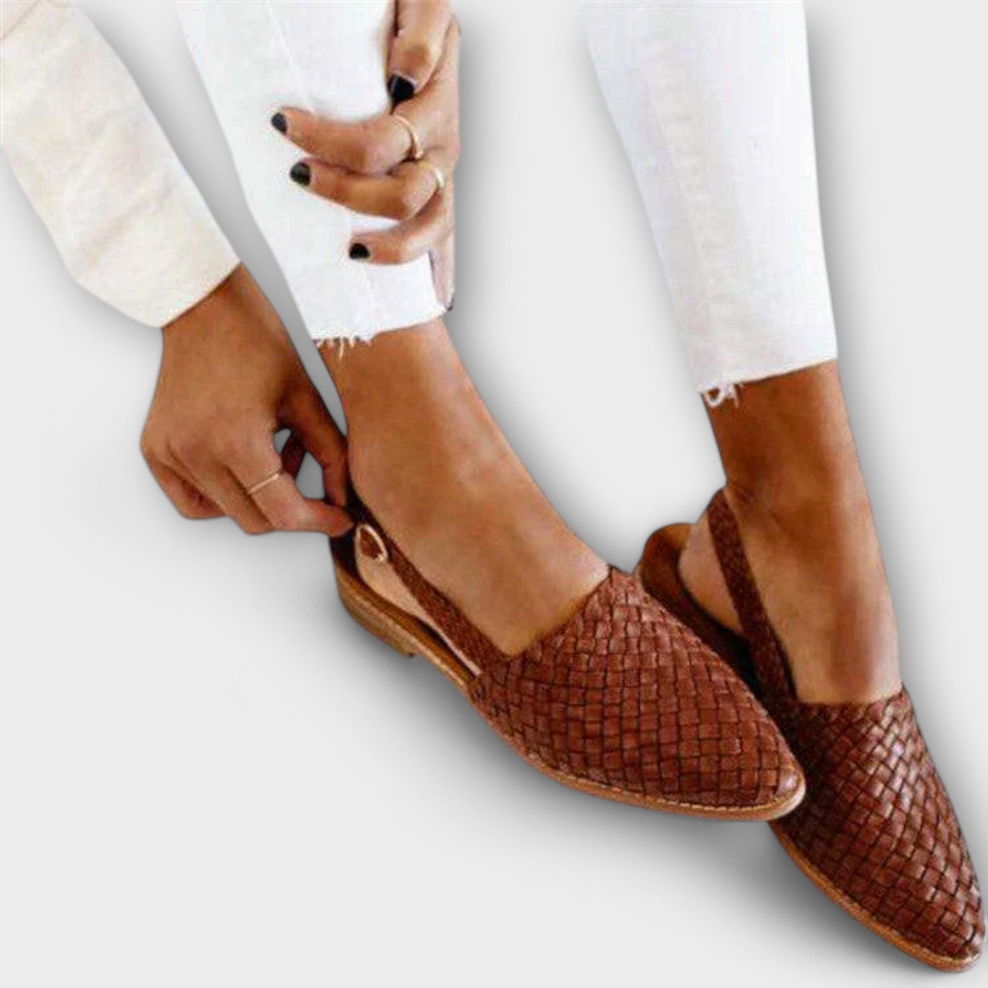 Nour Lopez | Mocasines de tiras entrelazadas Marrón (casi agotado)