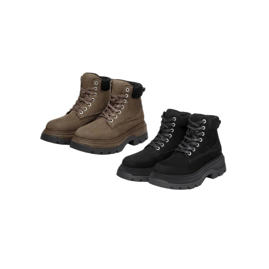 Botas clásicas de cuero con cordones