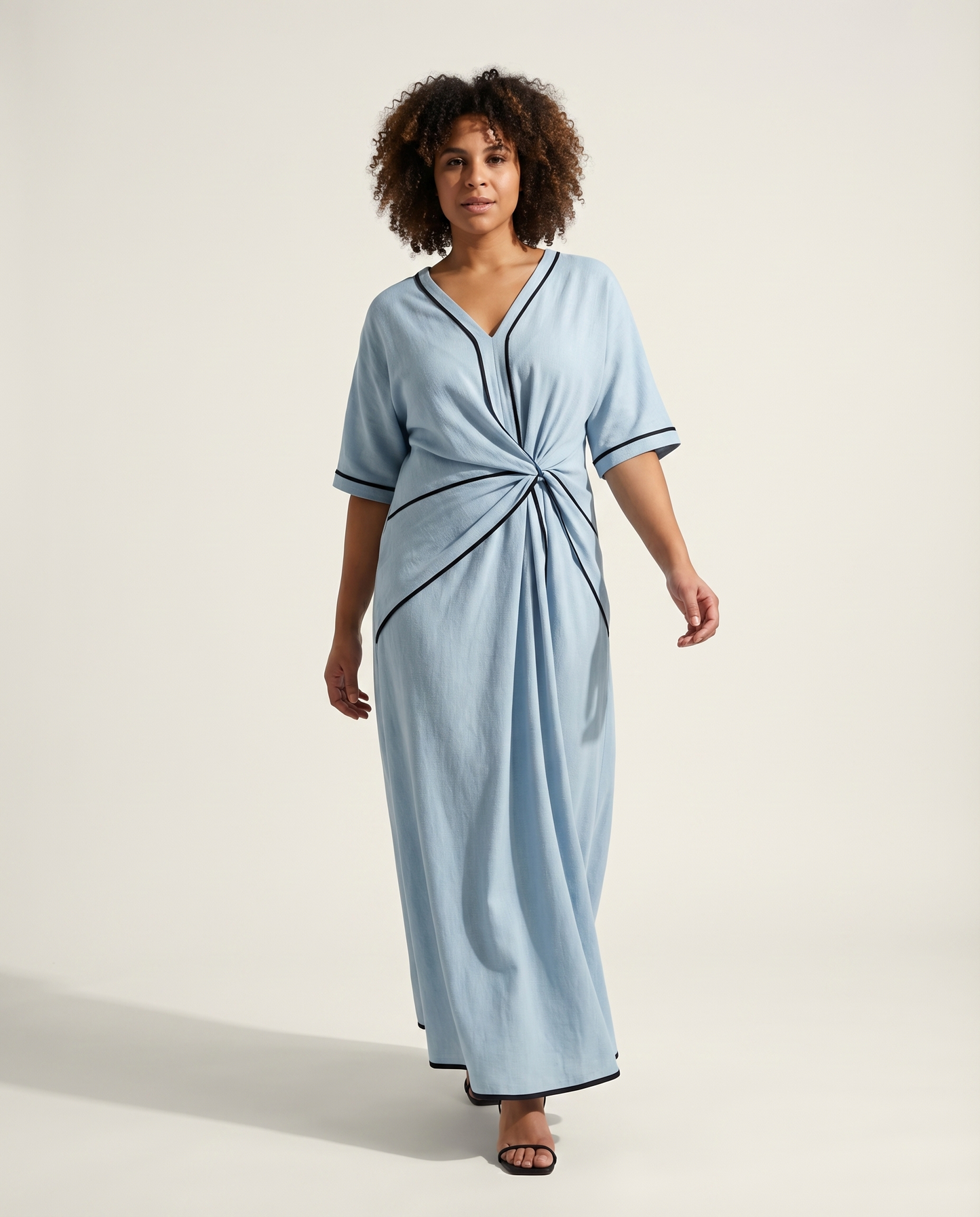Cintura definida vestido midi