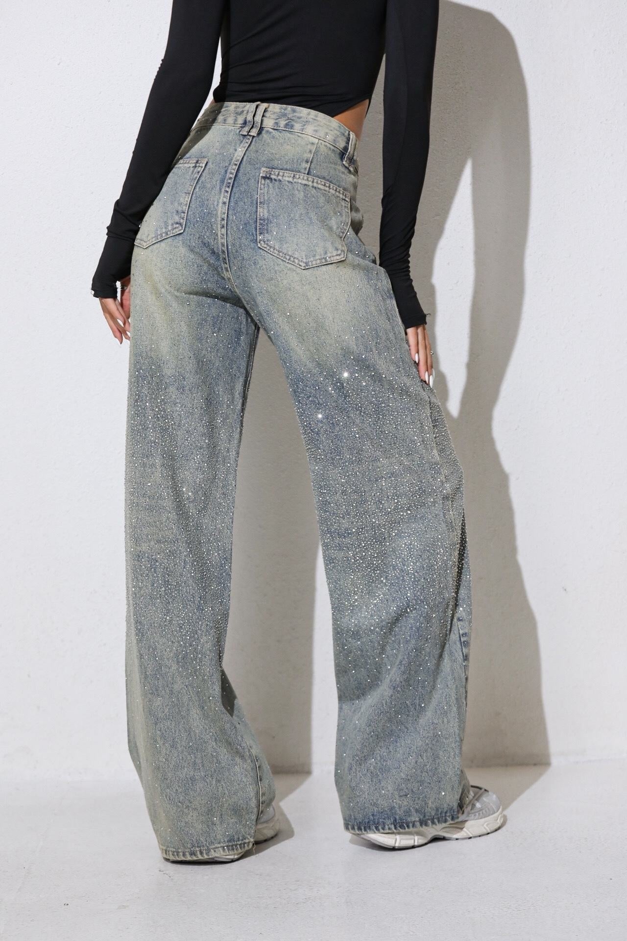 Vaqueros Alix Sparkle - Azul vintage