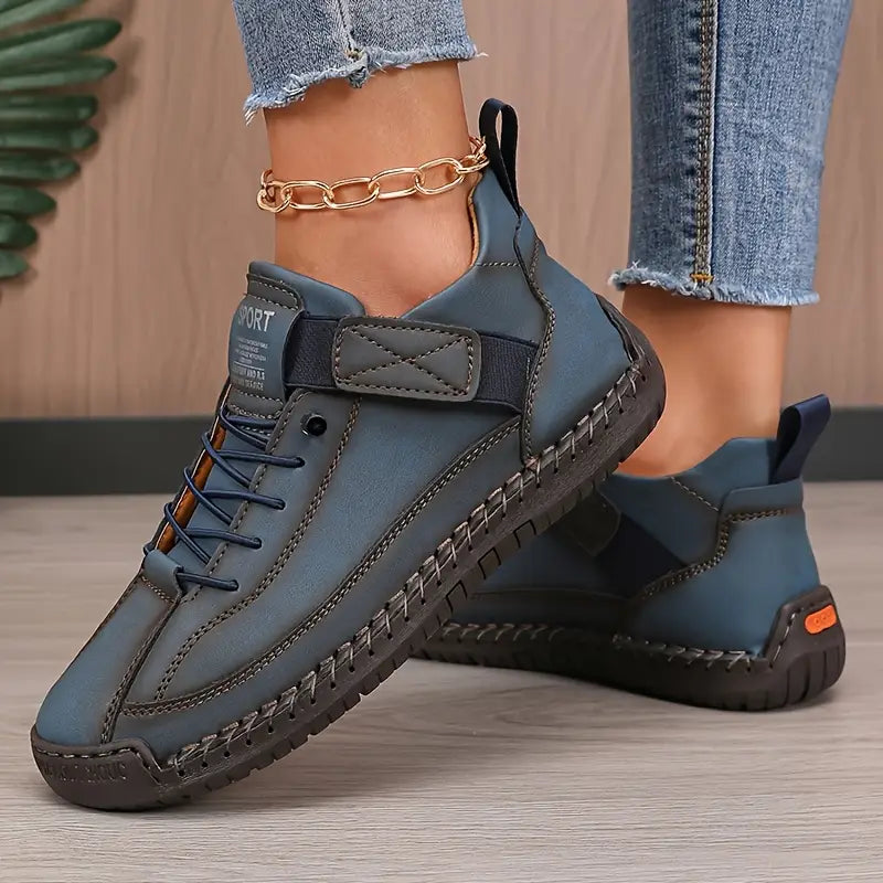 Kevara – Punta ancha de cuero, zapatos
