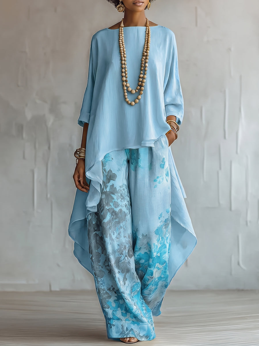 Zelara – Estampado floral en tejido plano, conjunto