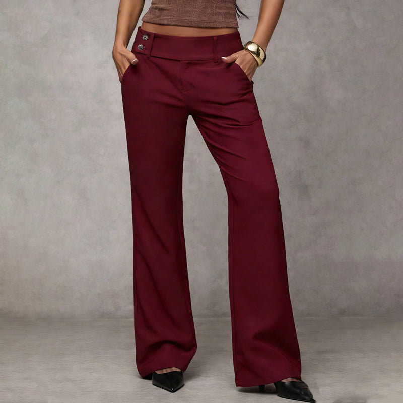 Sivara – Pierna ancha tejido plano pantalones